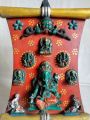 Mandala Ganesh Statue Attached On Wood (13x9)". 