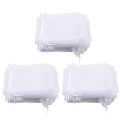 ARELENE 150 Pieces 4 By 6 Inch Organza Gift Bags Drawstring Jewelry Pouches Wedding Favor Bags (White). 
