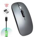 Ultrathin Wireless Mouse USB Rechargeable Silent Mini Optical With Charging Cable. 