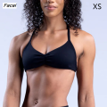 Facai Strappy Bra Women Open Back Gym Crop Top Low Support Ruched Special Halter Sports Bra Padded Workout Yoga Tank Tops. 
