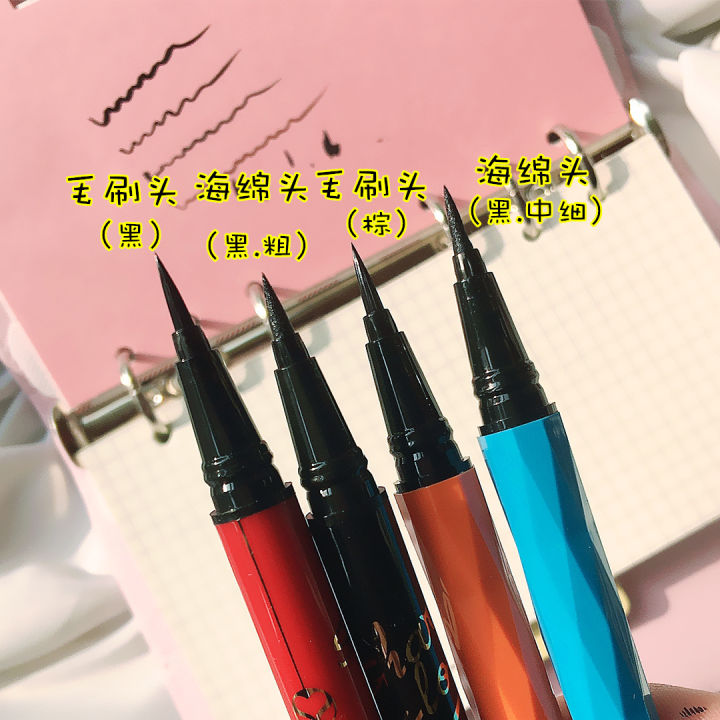 Qishi%20Meishan%20Master%20Uncle%20Eyeliner%20Brown%20Coffee%20Black%20Soft%20Bristle%20Sponge%20Brush%20Head%20Quick%20Drying%20Not%20Easy%20to%20Smudge%20Wholesale%20-%20Image%202