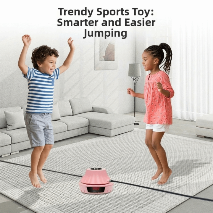 Safety Automatic Remote Control Smart Skipping Machine LED Display Adjustable Speed Electric Jump Rope Dense Structure Automatic Counting Skipping Rope Machine Fitness Training