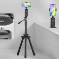 Q02 360° Auto Face Tracking Phone Holder – AI-Powered Smart Gimbal with Gesture Control & Detachable Bluetooth Remote – Professional 360 Rotation Tripod Mount for TikTok, Vlogging, Live Streaming & Reels. 