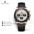 Linman 2024 New PAGANI DESIGN Men's Sports Quartz Wristwatch Luxury B rand Sapphire Crystal 100m Waterproof Chronograph Reloj Hombre. 