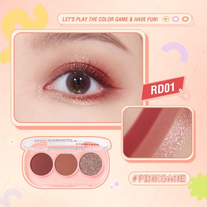 PINKFLASH%203%20Colors%20Glitter%20Eyeshadow%20Palette%20Waterproof%20Long-lasting%20Non-cakey%20High%20Pigment%20Eye%20Shadow%20Powder%20Makeup%20Cosmetics%20-%20Image%206