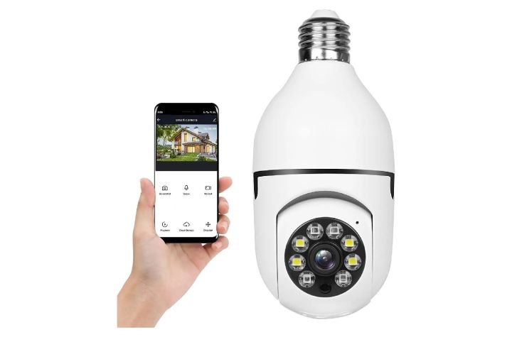 Wi-Fi Connection  CCTV Bulb Camera with Motion Detection