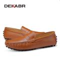 DEKABR 2026 New Arrival Fashion Men Driving Moccasins Genuine Hide Loafers Casual Wedding Men Footwear Large Size 38~48. 