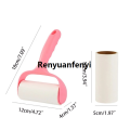 Renyuan transparent bag Lint Roller with 8 Rolls Refills Sticky Paper Pet Hair New style Remover Tearable Adhesive Glutinous Dust Lint Brush for Clothes Seats. 