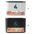 Crystal Himalayan Salt Stone Lamp Aromatherapy Machine 3D Simulation Flame Humidifier Household Essential Oil Diffuser. 