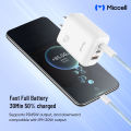 MICCELL 65 Watt Adapter | Three Port USB A To Type C | Fast Charging Support | 2 Years Replacement Guaranty | VQ-T12. 