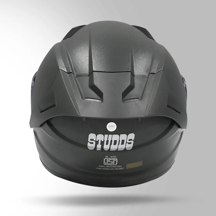 Motorbike Full Face Helmets ( Studds Rider Helmets with Spoiler ) L Size, Comes with Tinted Visor