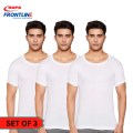 Rupa White Frontline RNS Vest For Men (Pack Of 3) - Fashion | Innerwear For Men | Vest For Men. 
