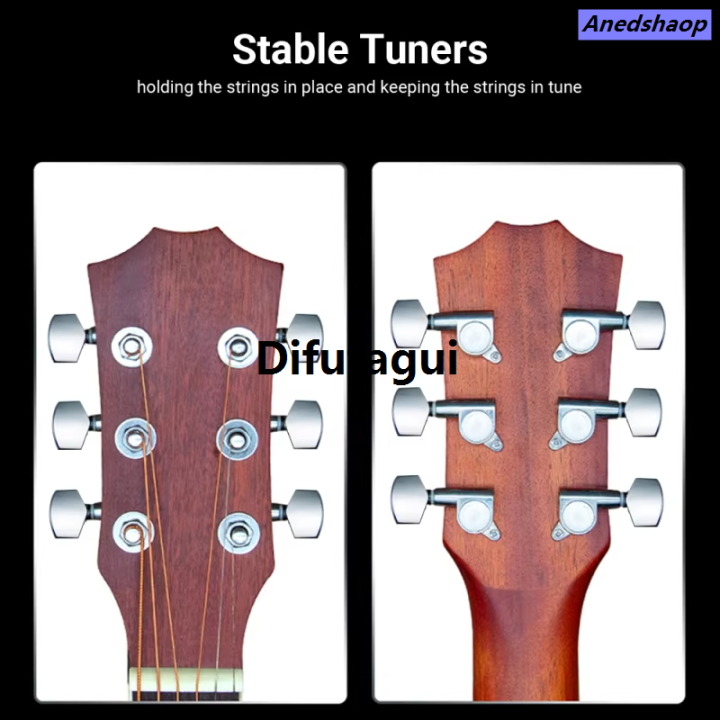 Difutagui%206pcs%20Sealed%20Guitar%20String%20Pegs%20Locking%20Tuners%203L3R%20Tuning%20Pegs%20SPortable%20New%20style%20tring%20Tuner%20Acoustic%20Guitar%20Tuner%20Machine%20Head%20Knob%203Left%203Right%20-%20Image%205