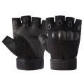 Gym Tactical Fitness Outdoor Protective Shell Antiskid Workout Riding Half Finger Gloves For Men. 