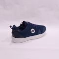 Blue and White Knitted Casual Magic Sneakers For Men. 