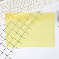 1Pcs New with Snap Button A4 Binder Pocket Transparent Clear Document Files Folders Plastic Envelope Popper Wallets for School Office Home. 