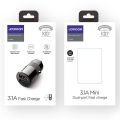 Smart Car Charger Joyroom 3,1 A dual port black (C-A06). 