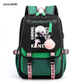 Anrushide Backpack Fashion Large Capacity Men's Women's Backpack Printed Portable Anime Hot Kanemuken Travel Bag Boy Girl School Bag. 