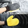 Sutuiying 1PC Car Wash Gloves Thickened Plush Car Wiping Gloves Waxing Polishing Car Clean Layor. 