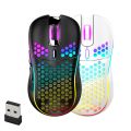 Wireless Gaming Mouse 2.4GHz with Colourful Light Rechargeable 6D Buttons High-Precision Optical Sensor for Laptop Computer. 