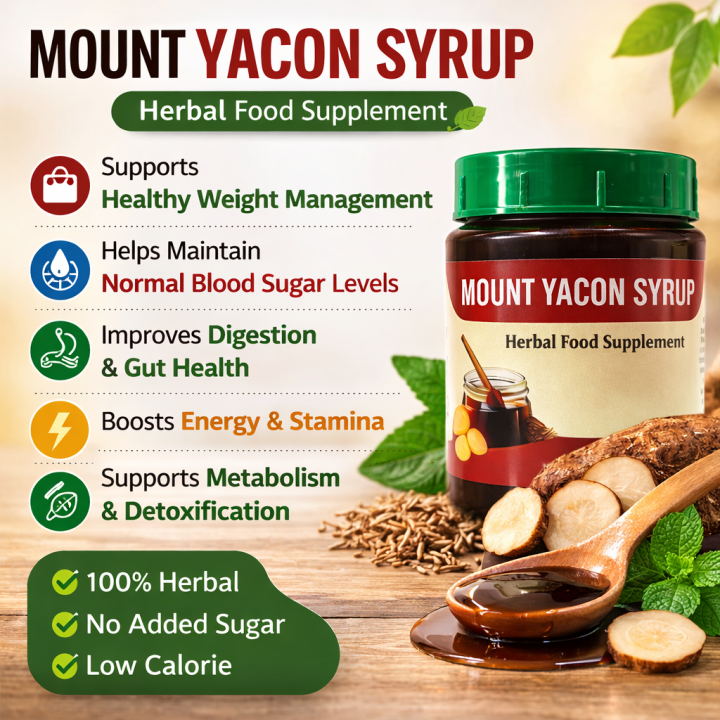 Mount Yacon Syrup 250g – 100% Herbal Prebiotic Syrup | Healthy Sugar ...
