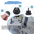 5Pcs Bell Glides Replacement Office Chair or Stool Swivel Caster Wheels to Fixed Stationary Castors, Office Chair Wheels. 