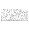 Desk Mat,Topographic Contour Extended Big Mouse Pad Computer Keyboard Mouse Mat with Non-Slip Base (31.5x11.8 In) C Easy to Use. 