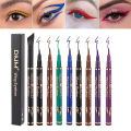 one Productei 12 Color Matte Liquid Eyeliner Pencil Colorful Waterproof Long-lasting Cosmetics Make Up Green Blue Eye Liner Pen Makeup Tools. 