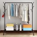 Iron Coat Rack/Clothes Hanger Single Rod Stand, Full Body Iron. 