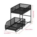 New 2 Tier Kitchen Storage Shelf Multi-Appliance with Drawers Bathroom Cabinet Organizer Space Saving Sliding Cabinet Pull-Out Storage Rack Home Organization. 