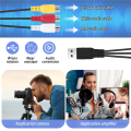 USB to 3RCA Cable USB Female to 3 RCA Rgb Video AV Composite Adapter Converter Cable Cord Connector Lead for TV PC DVR. 