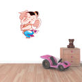 Vinyl Self Adhesive White Glossy  40 cm x 50 cm Cute Ganesh Wall Sticker. 