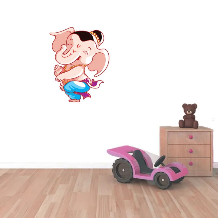 Vinyl%20Self%20Adhesive%20White%20Glossy%20%2040%20cm%20x%2050%20cm%20Cute%20Ganesh%20Wall%20Sticker%20-%20Image%202