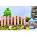 2Pcs Wooden Fencing Wood Barrier DIY Mini Landscape Fairy Garden Figurines Miniatures Accessories Handmade Green. 