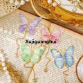 Xujiguanghui 【Best value for money】1 Pc Cute Butterfly Metal Bookmark Colorful Bronzing Bookmark With Chain Gifts For Book Lovers Readers Writers Friends Adults. 