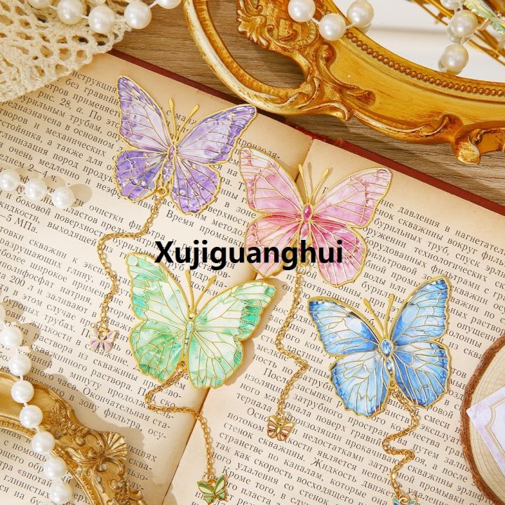 Xujiguanghui%20%E3%80%90Best%20value%20for%20money%E3%80%911%20Pc%20Cute%20Butterfly%20Metal%20Bookmark%20Colorful%20Bronzing%20Bookmark%20With%20Chain%20Gifts%20For%20Book%20Lovers%20Readers%20Writers%20Friends%20Adults%20-%20Image%202