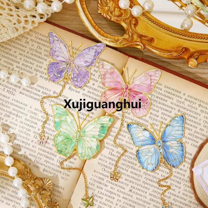 Xujiguanghui%20%E3%80%90Best%20value%20for%20money%E3%80%911%20Pc%20Cute%20Butterfly%20Metal%20Bookmark%20Colorful%20Bronzing%20Bookmark%20With%20Chain%20Gifts%20For%20Book%20Lovers%20Readers%20Writers%20Friends%20Adults%20-%20Image%202