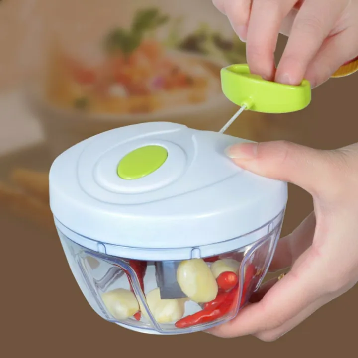 Mini Chopper Handheld Handy Mini Plastic Chopper With 3 Blades Smart Chopper Keema Making ...