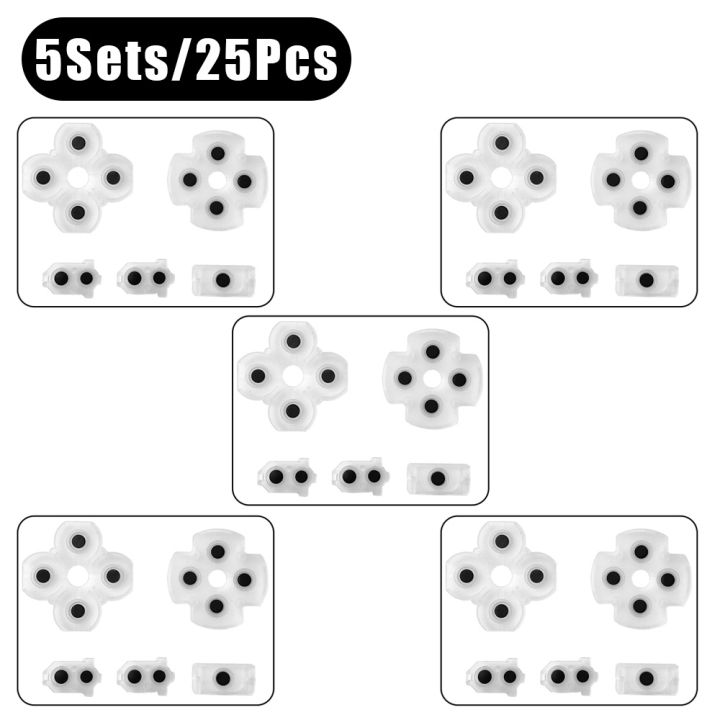 10Sets/5/1%20Set%20Silicone%20Conductive%20Rubber%20Pads%20for%20PS4%20Controller,%20Buttons%20Repair%20Replacement%20Part%20for%20PS%204%20-%20Image%202