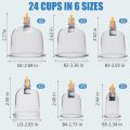 Acs Acupressure Cupping Set of 24 Vacuum Cupping Therapy Kit Chinese Therapy Cupping Set cup Massager - Aarshi Store. 