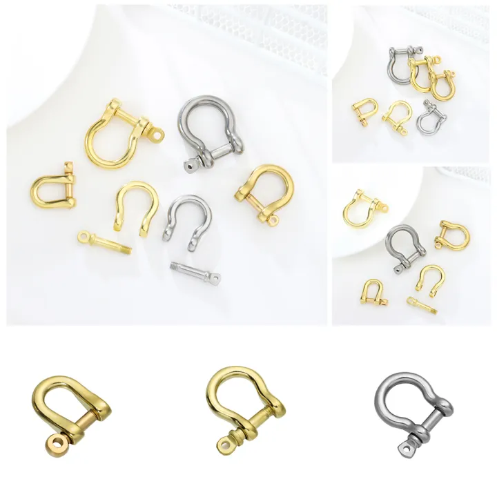 Staples Key Rings High Quality Screw Joint Connector Shackle Fob Key Ring Keychain Hook D ...