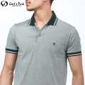 Gents Park Dark Green/Grey Color Plain Lining Design Half Sleeves Polo T-Shirt For Men | Polo Tshirt For Men. 