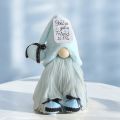 Creative Cartoon Christmas Blue Faceless Doll Exquisite Festive Faceless Dwarf Ornament Cute Soft Dwarf Standing Doll New Year Gift. 