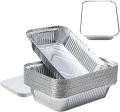 90 Pieces of Packing Food Storage Disposable Aluminum Foil / Container / Containers with Lid for Takeaway Size 450 ml. 