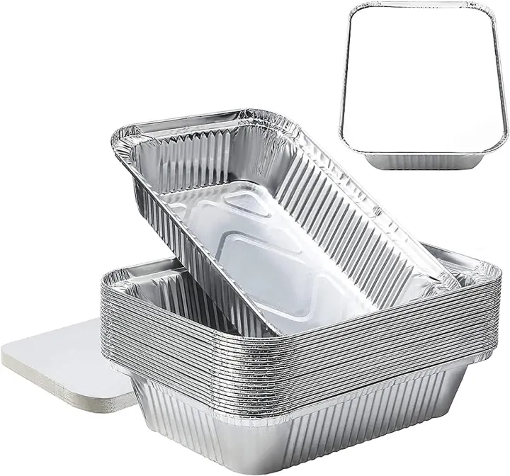 90%20Pieces%20of%20Packing%20Food%20Storage%20Disposable%20Aluminum%20Foil%20/%20Container%20/%20Containers%20with%20Lid%20for%20Takeaway%20Size%20450%20ml%20-%20Image%203