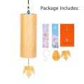 Garden Decor Natural Sound Bamboo Wind Chimes Wind Blows Four Seasons Wind Bell Maple Leaf Figure Pendant Wind Chimes Outdoor Use. 