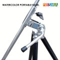 Watercolor Metal Easel with Dual Use, Flat/Standing, Foldable Telescopic Tripod Easels, Black. 