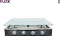 Fujix 4 Burner Glass Cover Gas Hob  Automatic Ignition (TX - S60) With Italian Burner _ Black. 