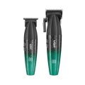 VGR 640 Professional Hair Clippers Cordless Barber Clippers and Trimmers Set Zero Gap T-Blade Hair Cutting Kit, DLC Coated with LED Display(Black) - Base. 