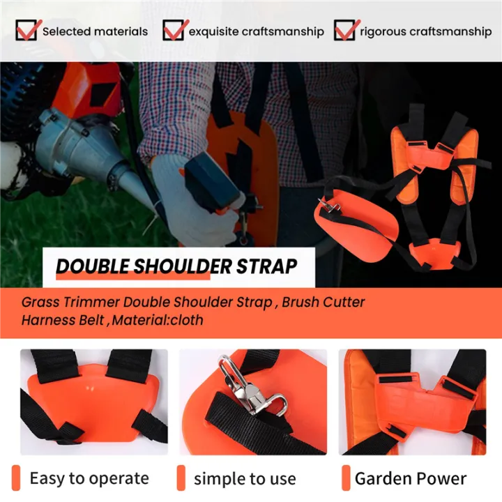 SptrryDouble%20Shoulder%20Strap%20Grass%20Trimmer%20Brush%20Cutter%20Harness%20Belt%20Pruner%20Yellow%20-%20Image%204